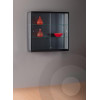 Black Wall Mounted Display Cabinet  with Glass Top