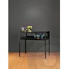 Black dust proof table display cabinet