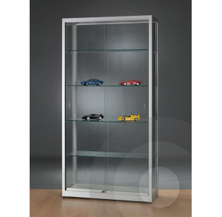 Wide Display Cabinet with Glass Top