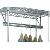 garment rail for chrome wire shelving
