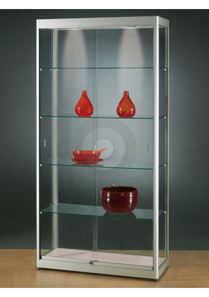Wide Display Cabinet with Ceiling Light