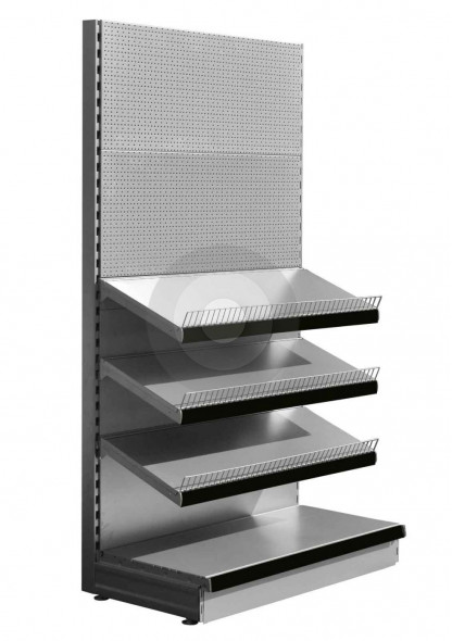 RAL9006 Silver stationery shelving unit