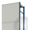 rear view of hook in back cladding panels for expo 4 shelving