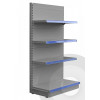 Silver Extra Shallow  Promo Shelving End Bay - Low (Base + 3)