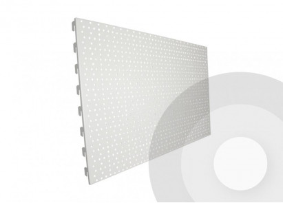 shelving perforated pegboard back panel