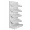 Deep Wall Shelving With Wire Risers And Dividers