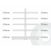 extra deep gondola shelving with 670mm base and 4 x 570mm upper shelves diagram