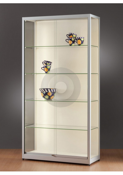 glass display cabinet for against walls