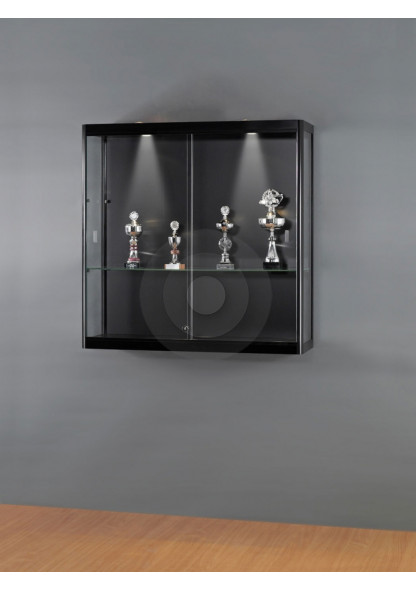 Black Wall Mounted Display Cabinet