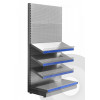 Shallow Stationery Shelving Silver (RAL9006)