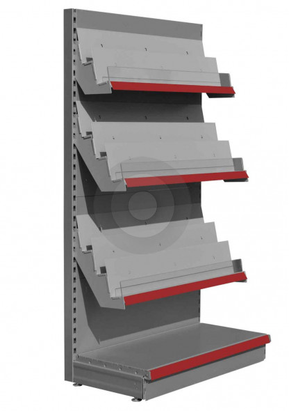 SWSF retail magazine shelving unit in RAL9006