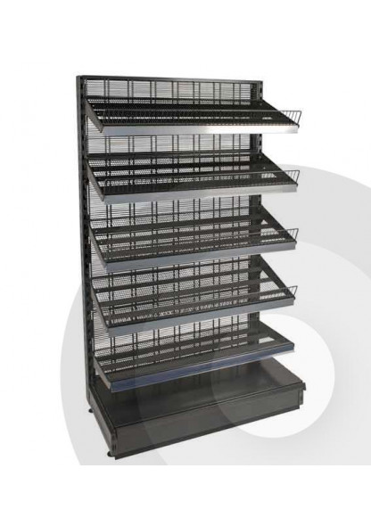 Wire Retail Shelving Wall Bay with Wire Risers